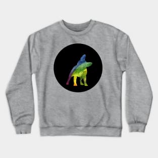 French Bulldog - Cool Rainbow Silhouette Crewneck Sweatshirt